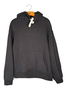 Everlane Men's Hoodie Sweatshirt Black Cotton Blend Simple